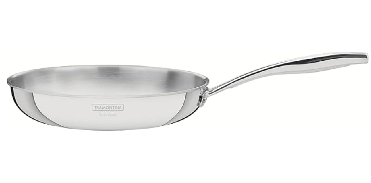 Tramontina Sartén Grano Acero Inoxidable Triple Cuerpo – 30 cm