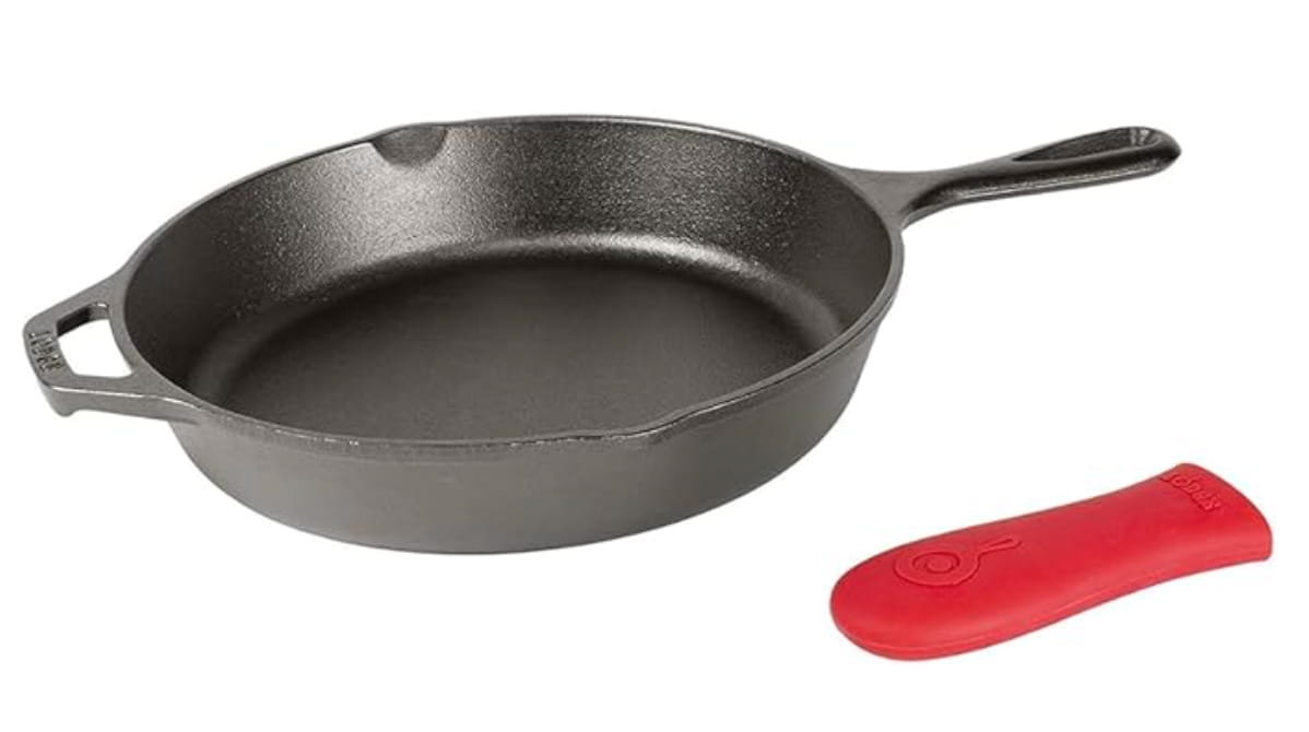 Lodge Sartén Hierro Fundido 26 cm con Soporte de Silicona