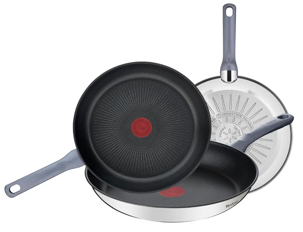 Tefal Daily Cook - Juego de Sartenes 20/24/26 cm Acero Inoxidable